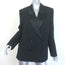 ANINE BING Ross Double Breasted Blazer Black Satin-Trim Wool Size Small NEW