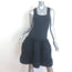 Alaia Sleeveless Ruffled Knit Dress Navy Stretch Wool Size 40