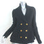 Alexander McQueen Double Breasted Knit Peplum Jacket Black Size Small