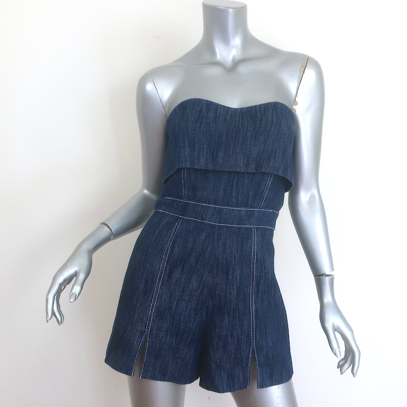 Alexis Martyna Strapless Denim Romper