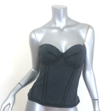 Balenciaga Strapless Bustier Top Washed Black