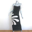 Cala de la Cruz Kim Flower Print Ruched Maxi Tube Dress Black Size Small NEW