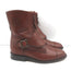 Chanel 12A CC-Embroidered Cap Toe Quilted Ankle Boots Brown Leather Size 38