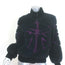 Chanel Metallic-Embroidered Shearling Bomber Jacket Black/Purple Size 38