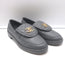 Chanel Quilted Flap CC Turnlock Loafers Gray Leather Size 37.5