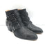 Chloe Susanna Studded Ankle Boots Black Textured Leather Size 38