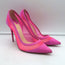 Christian Louboutin Galativi Pointed Toe Pumps Hot Pink Suede & Mesh Size 37.5