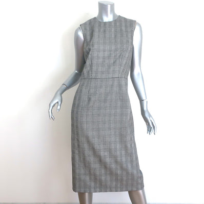 Comme des Garcons Glen Check Sleeveless Shift Dress Black/White Size Small NEW