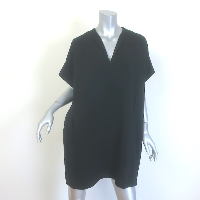 Diane von Furstenberg Squaretan Mini Shift Dress Black Crepe Size Peti – Celebrity Owned