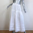 Doen Sebastiane Tiered Maxi Skirt White Cotton Poplin Size Medium