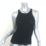 Doen Seine pointelle tank top, black cotton, pre-owned and gently worn, authentic designer piece