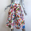 Draco Embroidered Pleated Midi Skirt Cream/Multicolor Size Small
