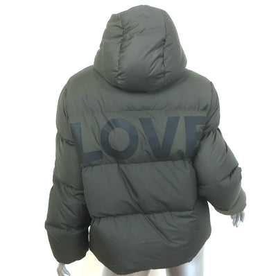 Duvetica x Katharine Hamnett LOVE Down Puffer Jacket Dark Green Size Extra Small