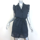 FRAME Lauren Belted Ruffled Mini Dress