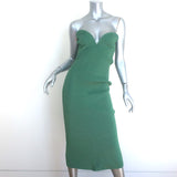 Galvan London Thalia Strapless Midi Dress Sea Green Stretch Knit Size Medium NEW