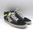 Golden Goose Glitter Mid Star Sneakers Black & Silver Metallic Leather Size 41