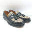 Gucci Kaveh GG Supreme Tassel Loafers Beige Canvas & Black Leather Size 7.5/ US 10.5 NEW