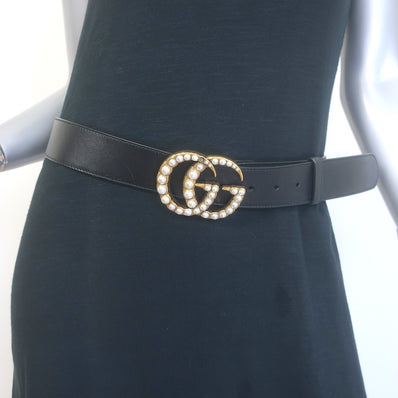 Gucci Pearl GG Marmont Belt
