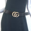 Gucci Pearl GG Marmont Belt Black Leather Size 90 US 36