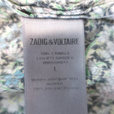 Zadig & Voltaire Tink crinkle blouse, Liberty Garden floral print (multicolor), gently pre-owned, size Large