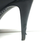 Authentic pre-owned Chanel cap-toe platform pumps in black leather and patent, size 35.5