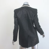 Blaze Midnight Smoking Blazer Metallic Black Size II Double Breasted Jacket