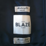 Blaze Midnight Smoking Blazer Metallic Black Size II Double Breasted Jacket