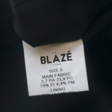 Blaze Midnight Smoking Blazer Metallic Black Size II Double Breasted Jacket