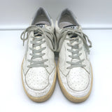 Golden Goose Ballstar Glitter Star Sneakers White Leather Size 38