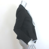 Givenchy Two-Tone Cascade Ruffle Peplum Jacket Black/White Size 42