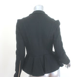 Givenchy Two-Tone Cascade Ruffle Peplum Jacket Black/White Size 42
