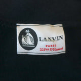 Lanvin Draped-Front Sweater Coat Charcoal Wool-Blend Size 40