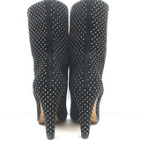Jimmy Choo Tari Studded Ankle Boots Black Suede Size 39.5