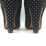 Jimmy Choo Tari Studded Ankle Boots Black Suede Size 39.5