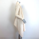 Polo Ralph Lauren draped cable-knit cardigan in ivory wool-cashmere, pre-owned luxury