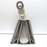 Judith Leiber Mini Evening Bag Silver & Gold Metallic Polka Dot Leather