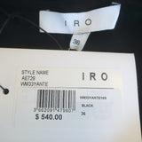 IRO Yante Broderie Anglaise Mini Dress Black Cotton Size 36 NEW
