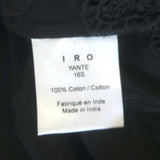 IRO Yante Broderie Anglaise Mini Dress Black Cotton Size 36 NEW