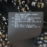 Yves Saint Laurent velvet polka-dot burnout blouse in black with silver metallic threads, authentic pre-owned, size 38