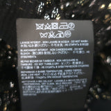 Saint Laurent velvet polka dot burnout blouse in black with silver metallic accents, authentic pre-owned, size 38