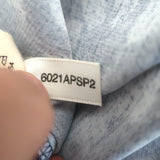 L'Agence Tiered Maxi Wrap Dress Blue Leopard Print Size 2