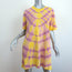 Raquel Allegra T-Shirt Dress Yellow/Purple Tie Dye Size 0 Short Sleeve Mini NEW
