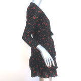 Ulla Johnson Josette Dress Black Eyelet-Embroidered Floral Print Size 0 NEW