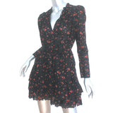 Ulla Johnson Josette Dress Black Eyelet-Embroidered Floral Print Size 0 NEW