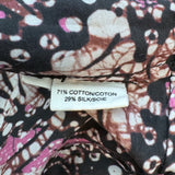 Ulla Johnson Puff Sleeve Top Arusi Fuchsia Printed Cotton-Silk Size 0