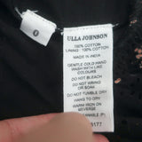 Ulla Johnson Josette Dress Black Eyelet-Embroidered Floral Print Size 0 NEW