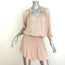 Ulla Johnson Olga Blouson Mini Dress Rose Plisse Satin Size 2 NEW