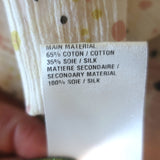 Chloé off-the-shoulder puff-sleeve top, cream with pink floral; 65% cotton/35% silk — pre-owned, authentic luxury, size 34