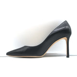 Jimmy Choo Romy 85 Pumps Black Kid Leather Size 38.5 Pointed Toe Heels