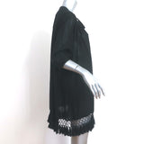 Roller Rabbit Lucknow Serafina Tunic Dress Black Embroidered Cotton Size Small